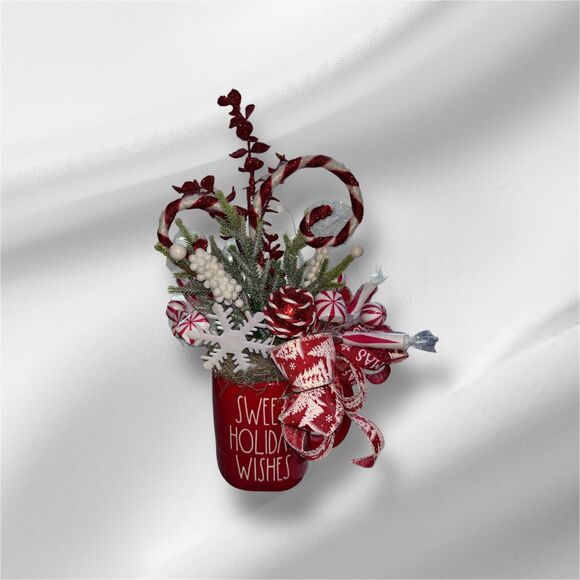 Rae Dunn "Sweet Holiday Wishes" Christmas Mug Arrangement | Farmhouse Decor - Picture 4 of 4